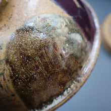 Load image into Gallery viewer, 1970s STUDIO POTTERY.  Small Cheese Dome with Abstract Floral Motifs. Crich Pottery (Diana Worthy)
