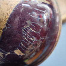 Load image into Gallery viewer, 1970s STUDIO POTTERY.  Small Cheese Dome with Abstract Floral Motifs. Crich Pottery (Diana Worthy)
