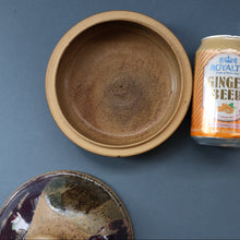 Load image into Gallery viewer, 1970s STUDIO POTTERY.  Small Cheese Dome with Abstract Floral Motifs. Crich Pottery (Diana Worthy)
