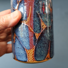 Load image into Gallery viewer, STUDIO POTTERY. Pretty Vase with Abstract Floral Motifs. Crich Pottery (Diana Worthy)
