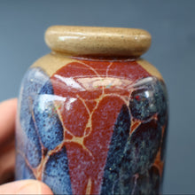 Load image into Gallery viewer, STUDIO POTTERY. Pretty Vase with Abstract Floral Motifs. Crich Pottery (Diana Worthy)
