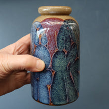 Load image into Gallery viewer, STUDIO POTTERY. Pretty Vase with Abstract Floral Motifs. Crich Pottery (Diana Worthy)
