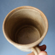 Load image into Gallery viewer, 1980s STUDIO POTTERY. Large Mug with Abstract Floral Motifs. Crich Pottery (Diana Worthy)
