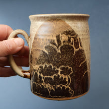 Load image into Gallery viewer, 1980s STUDIO POTTERY. Large Mug with Abstract Floral Motifs. Crich Pottery (Diana Worthy)
