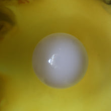 Load image into Gallery viewer, 1950s Scottish VASART Glass Tulip Lamp in Eye-Catching Yellow Shade with Tutti Frutti &amp; Black Flecks. WORKING
