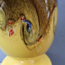 Load image into Gallery viewer, 1950s Scottish VASART Glass Tulip Lamp in Eye-Catching Yellow Shade with Tutti Frutti &amp; Black Flecks. WORKING
