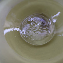 Load image into Gallery viewer, 1950s Scottish STRATHEARN Glass Shallow Bowl in Eye-Catching Yellow Shade with Tutti Frutti &amp; Black Flecks
