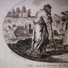 Load image into Gallery viewer, Rare 18th Century Drawing: The Sad Historian of the Pensive Plain (Illustration to Oliver Goldsmith's Poem) ENGRAVING
