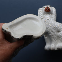 Load image into Gallery viewer, ANTIQUE 19th Century SMALLER SIZE White Staffordshire Dogs / Wally Dugs
