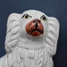 Load image into Gallery viewer, ANTIQUE 19th Century SMALLER SIZE White Staffordshire Dogs / Wally Dugs
