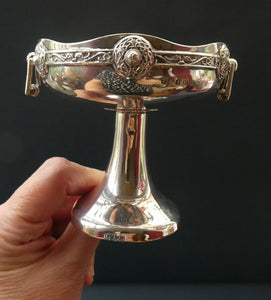 1930s Solid Silver Miniature Footed Dishes with Celtic Decoration by Henry Matthews