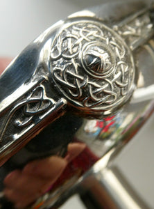 1930s Solid Silver Miniature Footed Dishes with Celtic Decoration by Henry Matthews