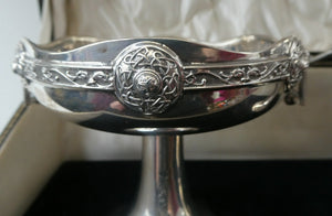1930s Solid Silver Miniature Footed Dishes with Celtic Decoration by Henry Matthews