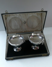 Load image into Gallery viewer, 1930s Solid Silver Miniature Footed Dishes with Celtic Decoration by Henry Matthews
