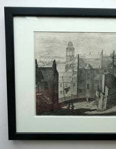 Antique Etching Looking Across to St Patrick's Church from High School Yard, Edinburgh