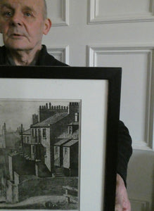 Antique Etching Looking Across to St Patrick's Church from High School Yard, Edinburgh