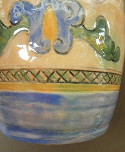 ANTIQUE 1920s Stoneware Vase. Designed by Frank Brangwyn for Royal Doulton