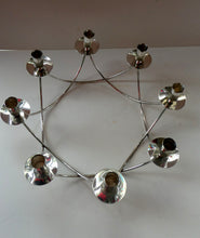 Load image into Gallery viewer, 1950s Vintage Danish Modernist Silver Plate Candelabra. Designed by Einar Dragsted
