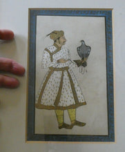 Load image into Gallery viewer, INDIAN ART: Vintage Indian Miniature Watercolour. Nobleman with a Falcon
