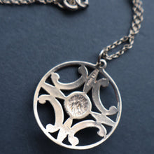 Load image into Gallery viewer, SHETLAND SILVER. Vintage 1970s Hallmarked Pendant by James Kerr of Lerwick. Shetland. Celtic Design

