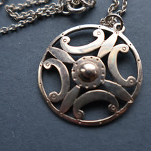Load image into Gallery viewer, SHETLAND SILVER. Vintage 1970s Hallmarked Pendant by James Kerr of Lerwick. Shetland. Celtic Design
