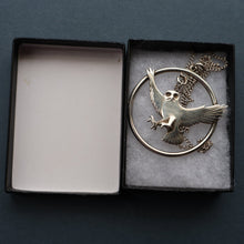 Load image into Gallery viewer, SHETLAND SILVER. Vintage LARGE Hallmarked Brooch by James Kerr of Lerwick. Shetland. Owl Design
