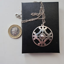 Load image into Gallery viewer, SHETLAND SILVER. Vintage 1970s Hallmarked Pendant by James Kerr of Lerwick. Shetland. Celtic Design
