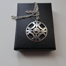 Load image into Gallery viewer, SHETLAND SILVER. Vintage 1970s Hallmarked Pendant by James Kerr of Lerwick. Shetland. Celtic Design
