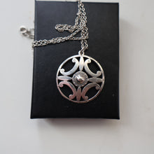 Load image into Gallery viewer, SHETLAND SILVER. Vintage 1970s Hallmarked Pendant by James Kerr of Lerwick. Shetland. Celtic Design
