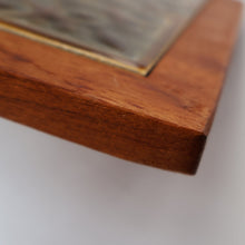 Load image into Gallery viewer, 1960s DANISH TEAK Vintage Cheese or Chopping Board with Ceramic Tile &amp; Orirignal Cheese Knife
