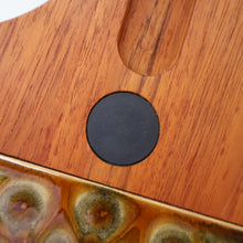 Load image into Gallery viewer, 1960s DANISH TEAK Vintage Cheese or Chopping Board with Ceramic Tile &amp; Orirignal Cheese Knife
