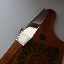 Load image into Gallery viewer, 1960s DANISH TEAK Vintage Cheese or Chopping Board with Ceramic Tile &amp; Orirignal Cheese Knife

