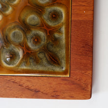 Load image into Gallery viewer, 1960s DANISH TEAK Vintage Cheese or Chopping Board with Ceramic Tile &amp; Orirignal Cheese Knife
