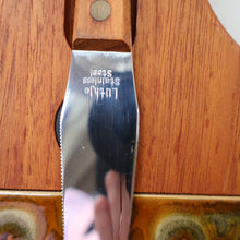 Load image into Gallery viewer, 1960s DANISH TEAK Vintage Cheese or Chopping Board with Ceramic Tile &amp; Orirignal Cheese Knife
