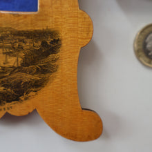 Load image into Gallery viewer, TWO Antique 19th Century MAUCHLINE Ware Pieces. Small Table Top Picture Frame &amp; Matchbook Cover
