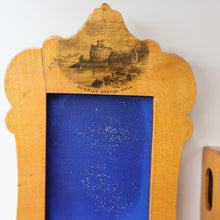 Load image into Gallery viewer, TWO Antique 19th Century MAUCHLINE Ware Pieces. Small Table Top Picture Frame &amp; Matchbook Cover
