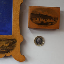 Load image into Gallery viewer, TWO Antique 19th Century MAUCHLINE Ware Pieces. Small Table Top Picture Frame &amp; Matchbook Cover
