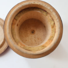 Load image into Gallery viewer, Antique 19th Century MAUCHLINE Ware Box in Shape of a Cotton Reel. CHILLINGHAM WILD CATTLE Image

