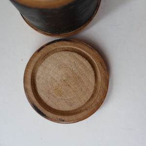 Antique 19th Century MAUCHLINE Ware Box in Shape of a Cotton Reel. CHILLINGHAM WILD CATTLE Image