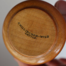 Load image into Gallery viewer, Antique 19th Century MAUCHLINE Ware Box in Shape of a Cotton Reel. CHILLINGHAM WILD CATTLE Image
