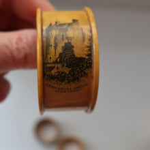 Load image into Gallery viewer, THREE: Antique 19th Century MAUCHLINE Napkin Rings. Two with Jedburgh Images &amp; One Tartanware
