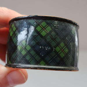 THREE: Antique 19th Century MAUCHLINE Napkin Rings. Two with Jedburgh Images & One Tartanware