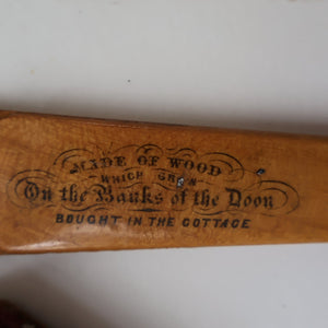 TWO Antique 19th Century MAUCHLINE Ware Pieces. Small Diamond Pin Cushion & Page Marker