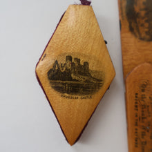 Load image into Gallery viewer, TWO Antique 19th Century MAUCHLINE Ware Pieces. Small Diamond Pin Cushion &amp; Page Marker
