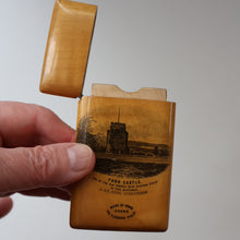 Load image into Gallery viewer, Antique 19th Century Victorian MAUCHLINE Ware Card Case / Carte de Visite Case. Ford Castle. FLODDEN FIELD Ineterest
