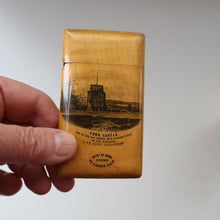 Load image into Gallery viewer, Antique 19th Century Victorian MAUCHLINE Ware Card Case / Carte de Visite Case. Ford Castle. FLODDEN FIELD Ineterest
