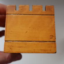 Load image into Gallery viewer, Antique 19th Century MAUCHLINE Ware MONEY BOX or BANK. In the Form of a Castle (with image of the Aberfeldy Waterfall)
