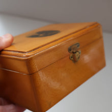 Load image into Gallery viewer, LARGE Antique 19th Century MAUCHLINE Ware Box. View of a Scottish Waterfall on the Lid
