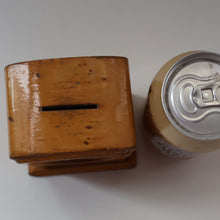Load image into Gallery viewer, Antique 19th Century MAUCHLINE Ware MONEY BOX or BANK. In the form of a little clock
