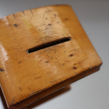 Load image into Gallery viewer, Antique 19th Century MAUCHLINE Ware MONEY BOX or BANK. In the form of a little clock
